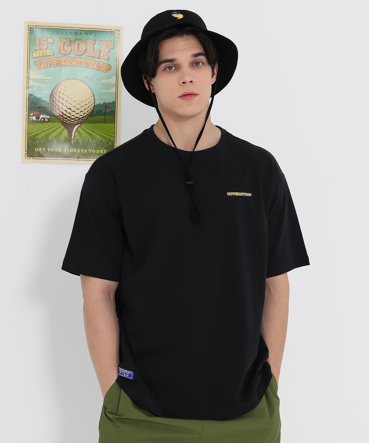 Upper Strop Golf [Up9056] Upper Strop Golf Comma Big Logo Short Sleeve T-Shirt Black Xl