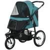 Folding Dog Stroller, All-Terrain, Adjustable Canopy, 111 x 58 x 107 cm, Dark Green