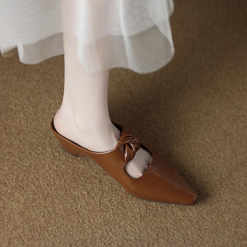 4088-2 Inner Height-increasing Slippers Women's Bag Head Half-trailer Outer Wear 2025 Summer New One-pedal Cool Slippers