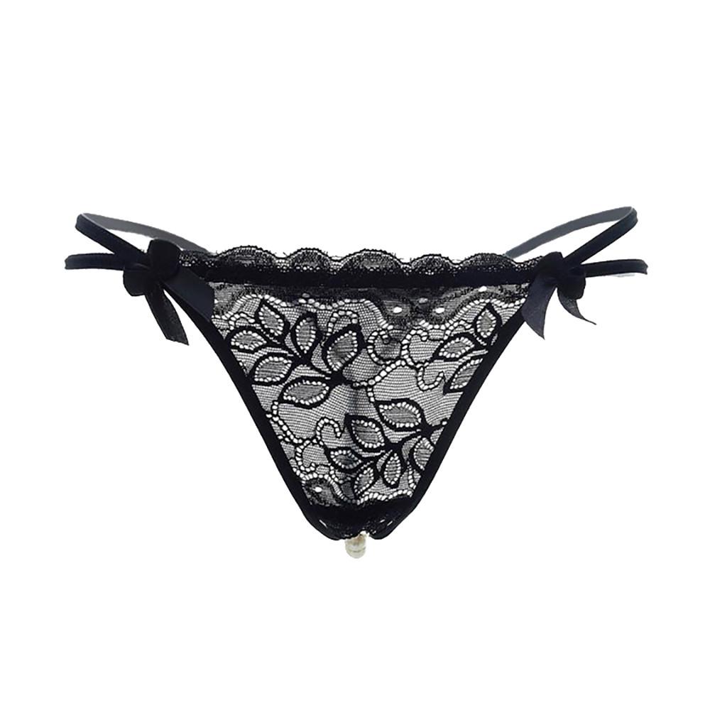 Sexy Pendant Lady Pearl G String V-String Women Panties Low Waist Underwear