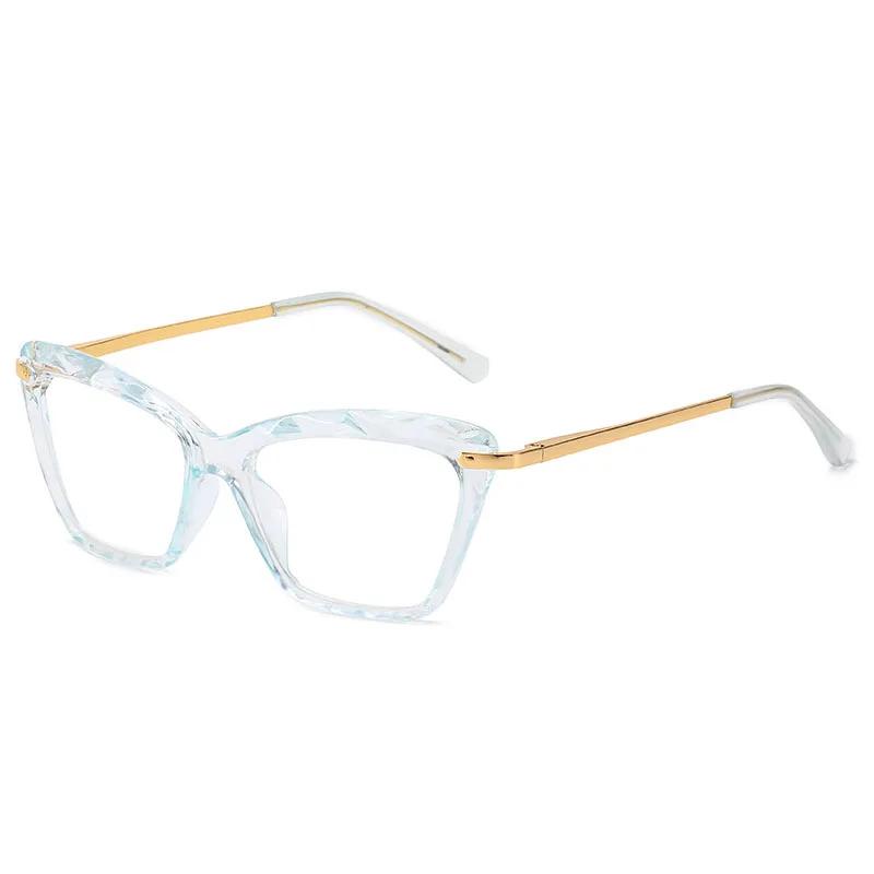 Retro Anti Blue Women Clear Eyeglasses Cat Eye Glasses Frame Women Men Alloy Resting Lense Optical Spectacle Eyeglass