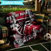 1PC Custom Name Blanket Atlanta Logo Flannel blankets Patterns Throw Blanket All-Season Soft Gift for Couch, Bed, Camping, Birthday gifts