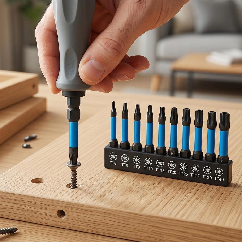 Hex-Shank Screwdriver Drill Bits Magnetic Impact Torx Bit Set S2 Steel Star Driver Bits with Holders for Electric Drill Tools