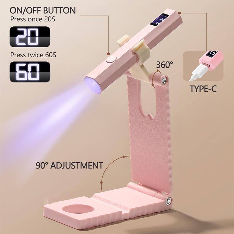 Portable Salon Quick Dry Nail Dryer Machine Home Phototherapy Tools Professional Led Nail Lamp Mini Flashlight Pen With Stand