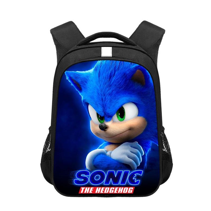 New Sonic Children's Backpack For Boys And Girls Cartoon Trendy School Bag Medium Size 20-35l Capacity