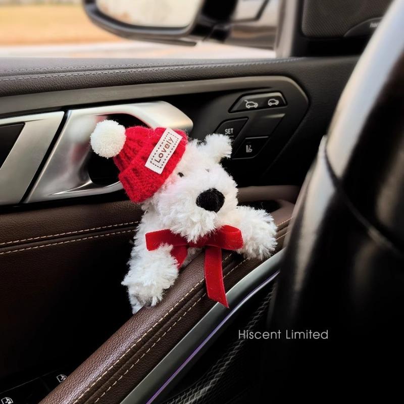 Car Wiper Turn Signal Switch Decoration,Puppy Plush Doll Clutch Decor,kawaii Dog Car Wiper Doll Car Interior Accessories