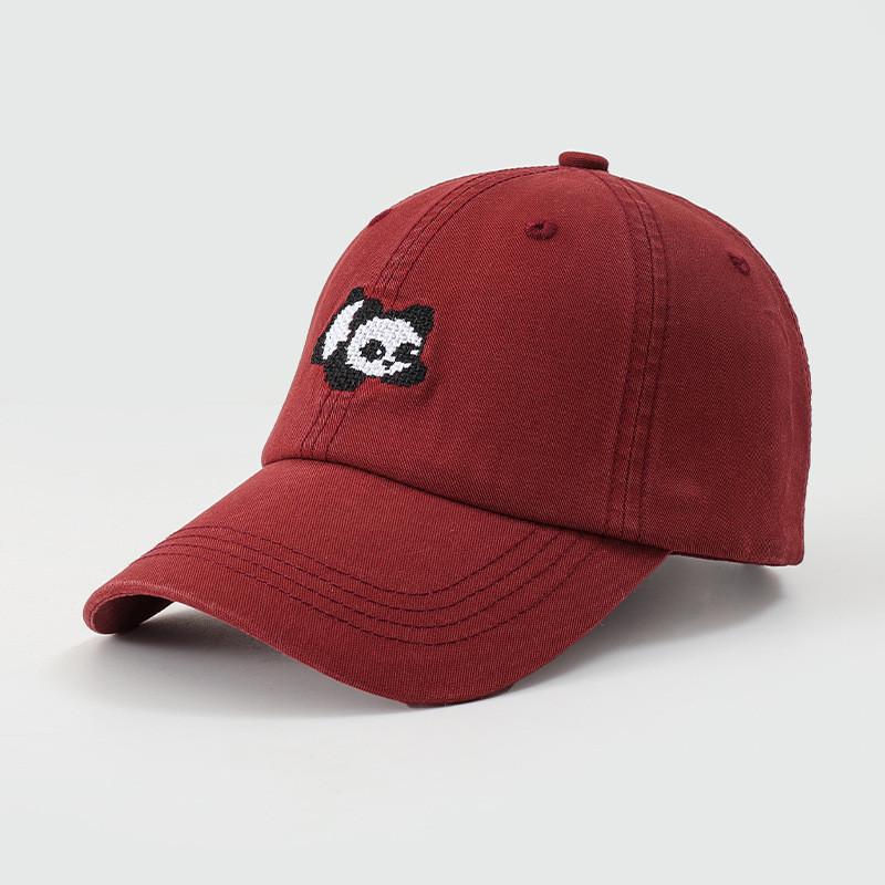 Bestickte Panda-Baseballkappe mit Sonnenschutz für den Sommer, Freizeitkleidung