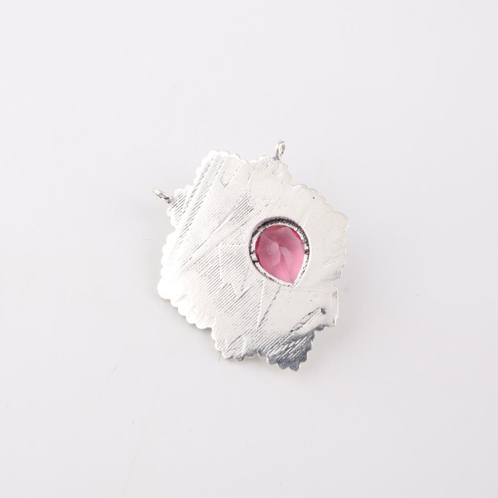 Pink Tourmaline Gemstone 925 Sterling Silver Jewelry Pendant1.29" For Women Gift CP-32-2