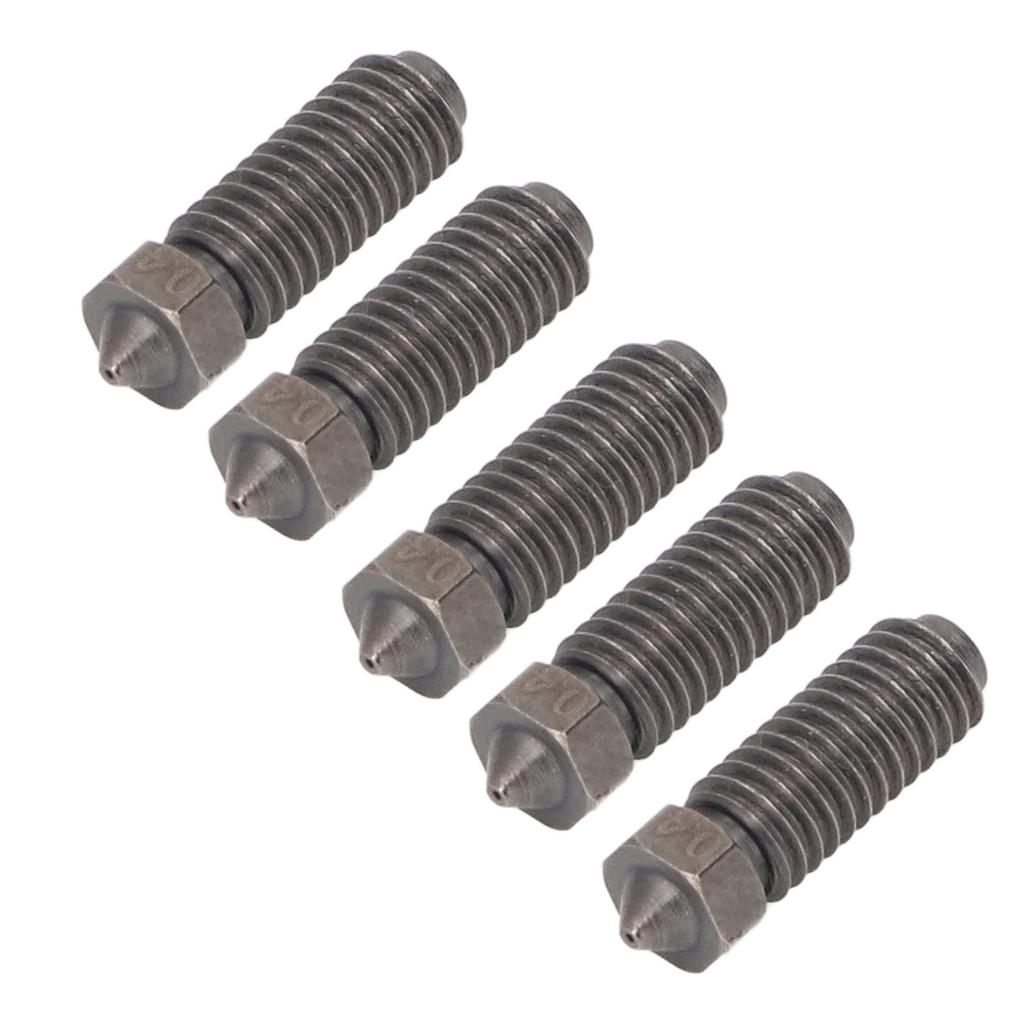 5Pcs Hardened Steel Nozzle 0.4mm for Kobra 3 3D Printer Replacement Parts Accessories