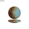 Kiln Changes Retro Ceramic Shallow Plate Steak Plate Sushi Plate Salad Plates Dessert Dish Molecular Cuisine Creative Tableware
