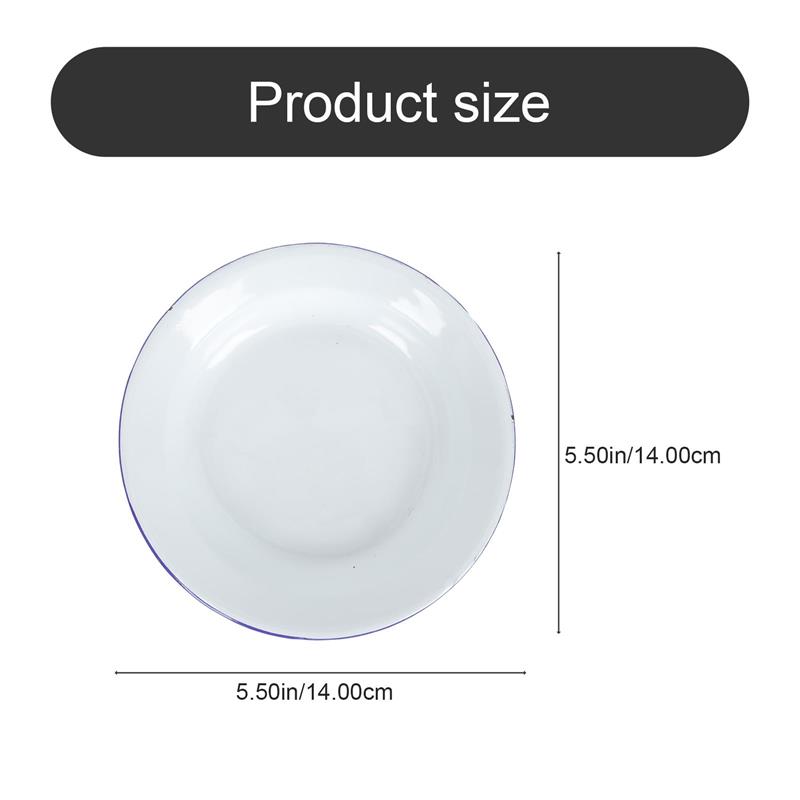 4 Pcs Enamel Plates Set Retro Style Dinner Plates Kitchen Plates Fruits Plates Enamel Food Dishes Banquet Plates