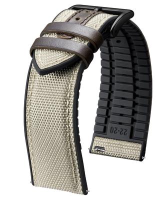 Nylon Silikon Klockarmband 18mm 19mm 20mm 21mm 22mm Snabbfäste Canvas och Gummi Hybridarmband Ersättningsklockarmband för Män och Kvinnor 9 Färger