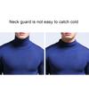 Camiseta Base para Hombre Color Sólido Cuello Alto Casual Alta Elasticidad Manga Larga Top de Otoño para Ropa Interior