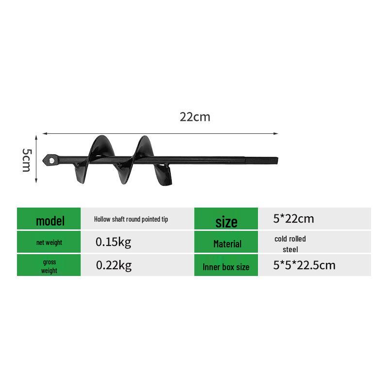 Electric Spiral Drill Bit for Planting Vegetables, Flowers, and Grass - Garden Soil Digging Tool