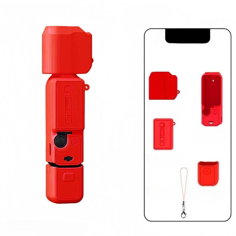 Silikonowe Etui do DJI OSMO Pocket 3 i Akcesoriów Ochrona 360° Jednolity Kolor Różowy Czarny Szary Niebieski