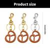 Realistic 3D Cookie Charm Keychain Accessory Fashionable Biscuit Shape Key Rings Portable Bag Decoration for Women