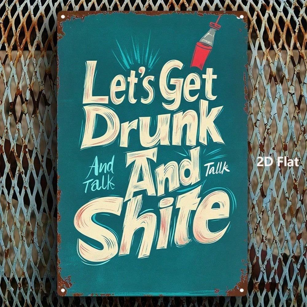 Retro Metal Wall Art Sign Bar Decor Vintage Quote