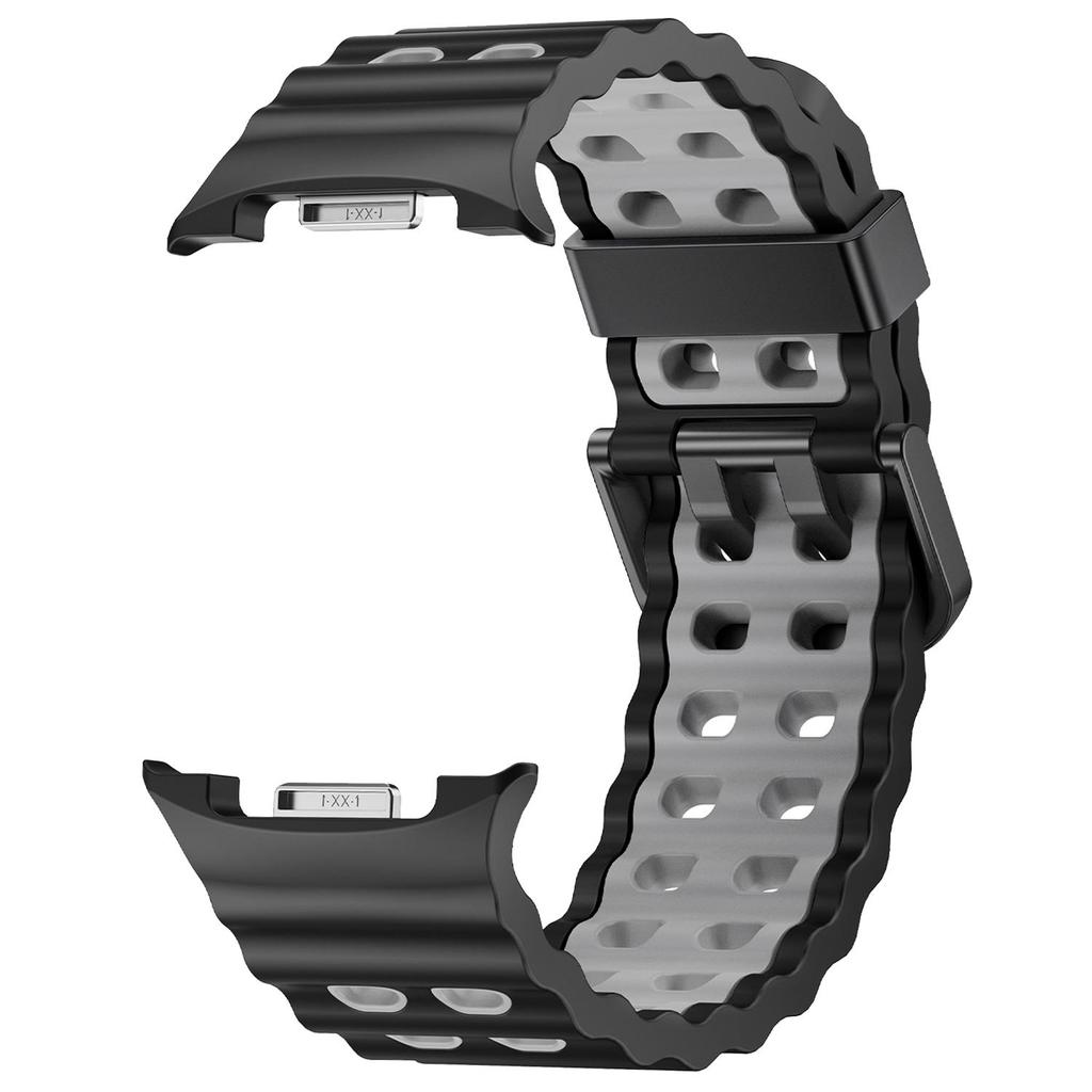 Marine Band for Samsung Galaxy Watch 8/8 Classic Ocean Strap Two-tone Silicone Band for Galaxy Watch 8 40 44mm Sport Bracelet