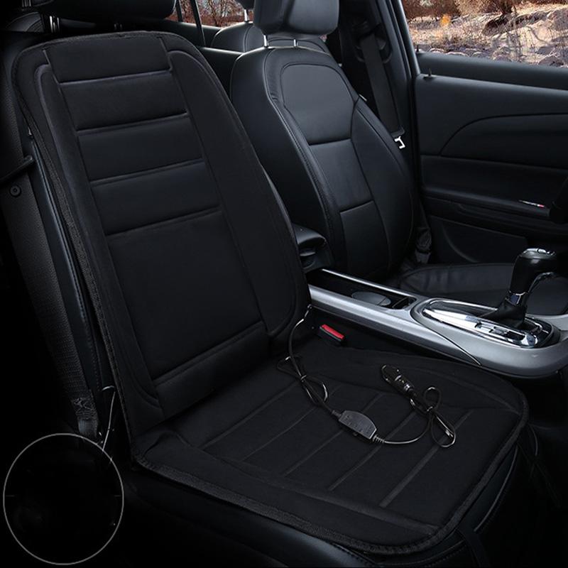 12V/24V New Fast Heated Black /Gray Car Seat Pad Cushion Cover Heating Heater Warm Heated Cold Winter Universal