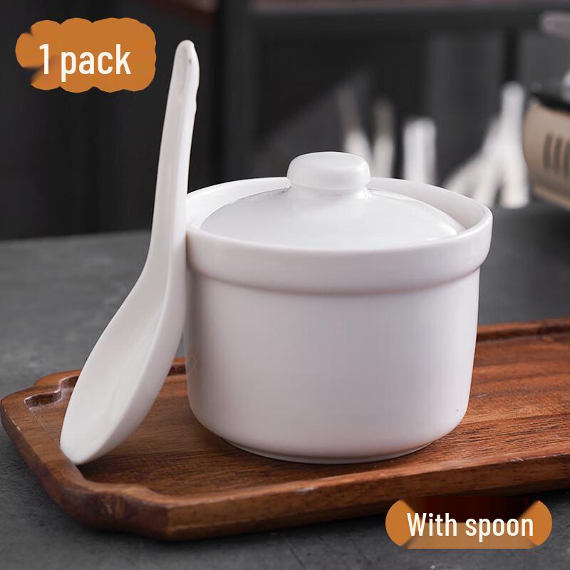 ZISIZ 5-inch Ceramic Steaming & Stewing Bowl with Lid