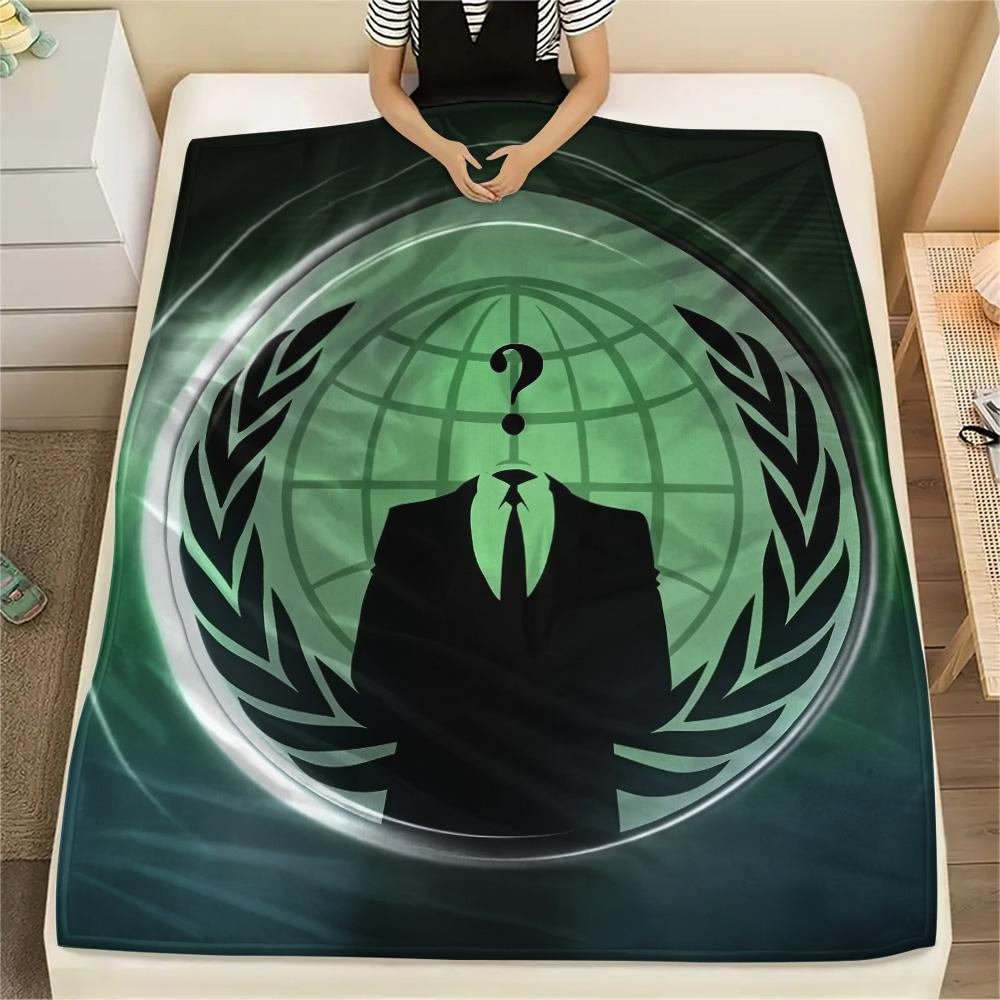 Anonymous  Print Flannel Blanket, High quality Comfortable for All Seasons, Home Decor, Warmth and Comfort
