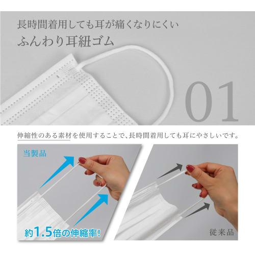 MASK LABO [100-count X 3 Boxes] Nonwoven 3-ply Mask, Regular Size, Large Capacity, Omega Pleats, 175mm X 95mm, JIS Standard, General Use, Nationwide I