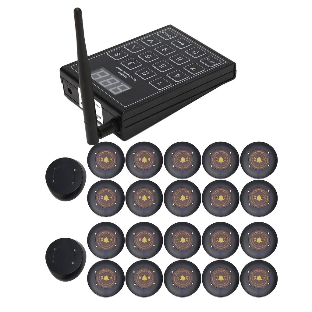 Drahtloses Gästeaufruf-Warteschlangensystem Langstrecken-Aufrufsystem mit Sender und 20 Pagern für