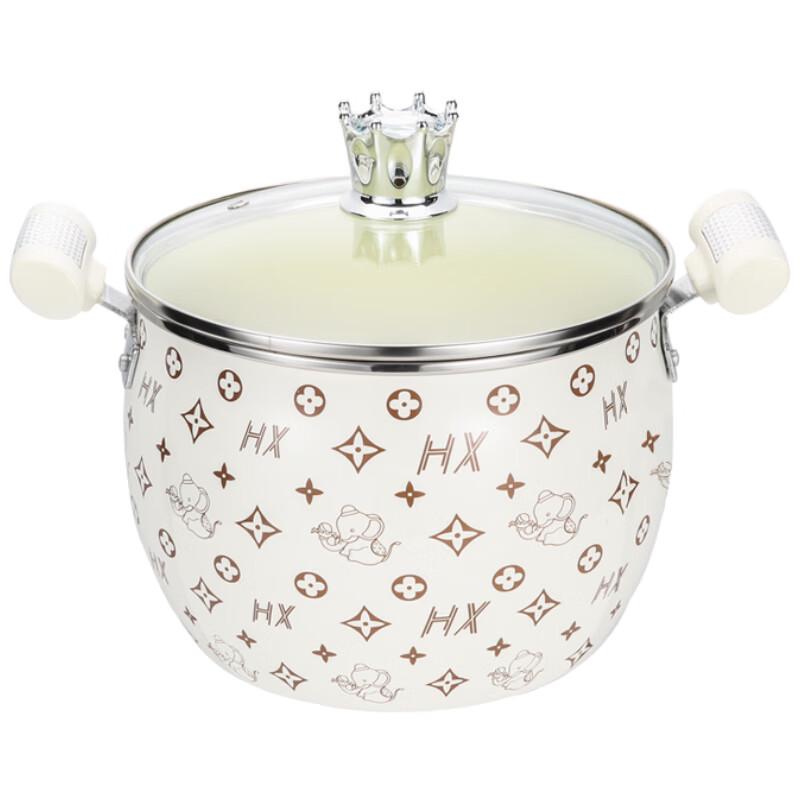 Эмалированная кастрюля-тушилка Huoxiang Crown