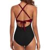 One-piece SSwimsuit for Women, European and American Backless Splicing Sexy Bikini Swimsuit