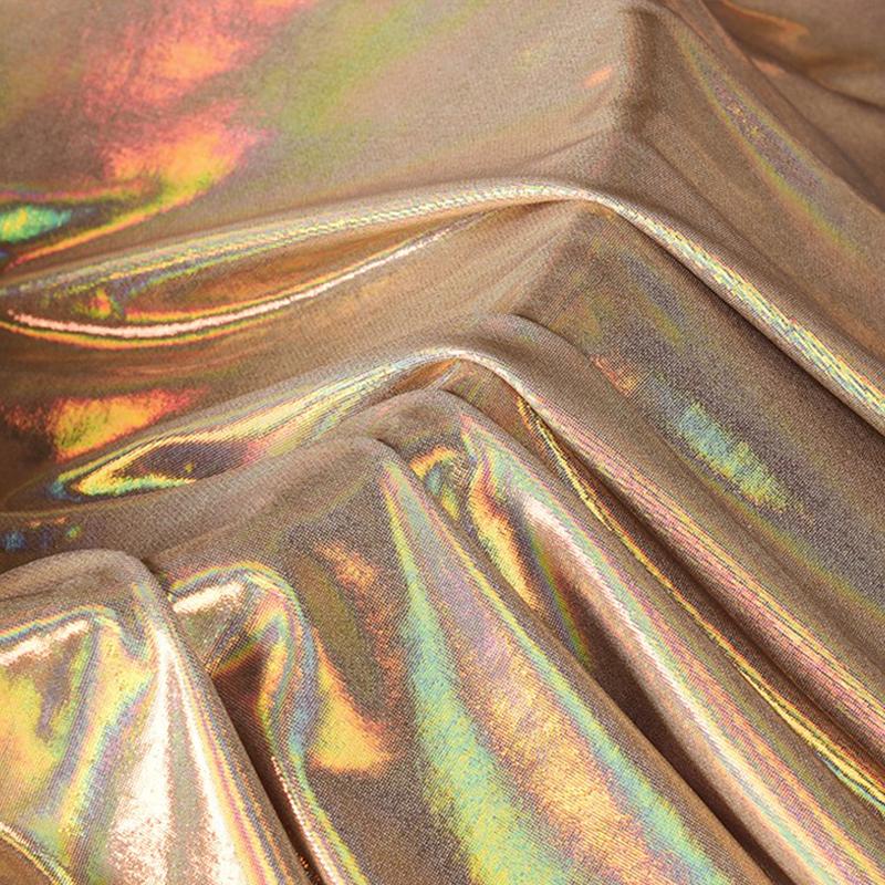 Glitter Laser Fabric Soft Shiny Liquid Iridescent Holographic Cloth DIY Sewing Stage Costume Wedding Party Background