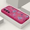 S26 Ultra Case Blueberry Bowknots Floral Cover For Samsung Galaxy S25 S24 Ultra S23 Plus S22 S21 FE A54 A15 A35 A55 A16 A26 A36 A56 A17 A37 A57 5G