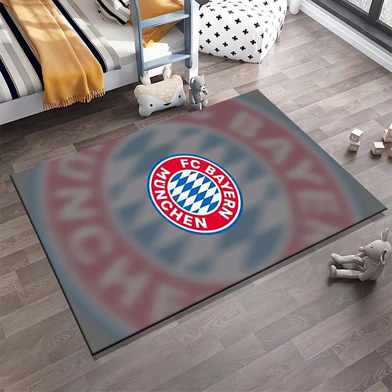 Tappeto Logo FC Bayern Monaco Tappeto antiscivolo adatto per divani in soggiorno e camera da letto.