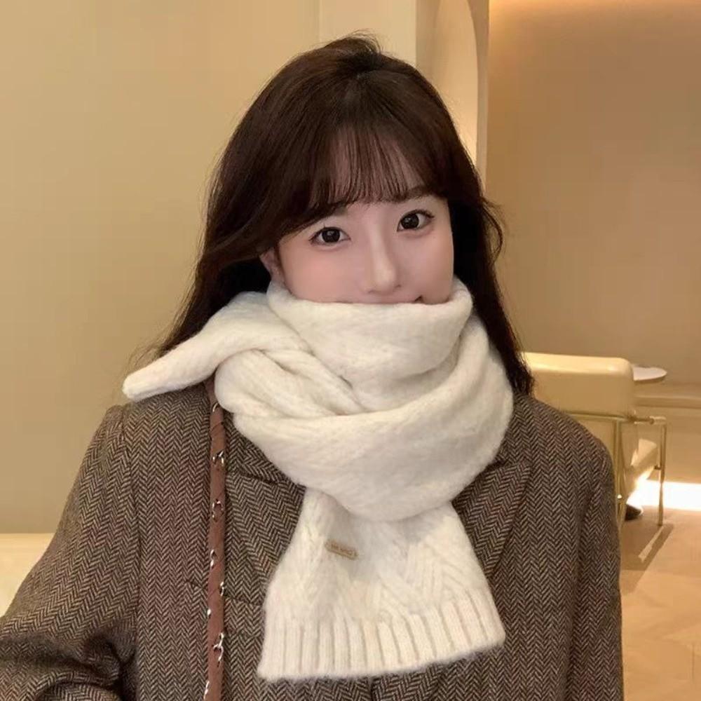 Quality Fashion Design Wool Knit Scarf Women Autumn Winter Korean Thick Warm Soft Muffler Female New Imitation Cashmere Scarf