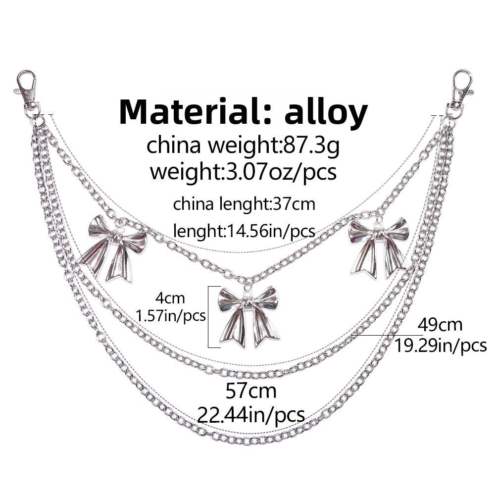 Metal Multilayer Butterfly Waist Chain For Women Summer Hip Hop Fashion Accessory