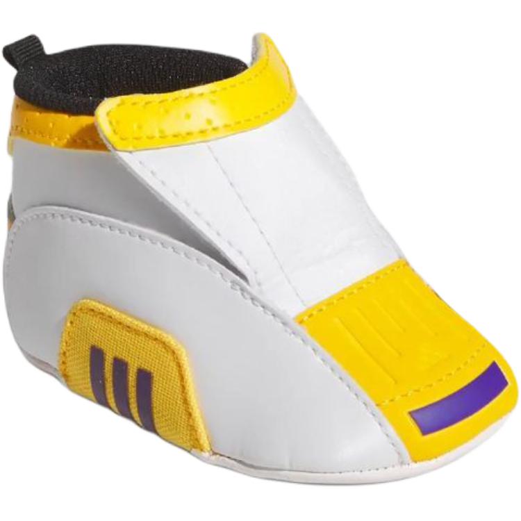 Adidas Crazy 2 Crib Comfortable Versatile Non-Slip Wear-Resistant Mid-Top Walking Shoes Baby Shoes White Yellow JI3403