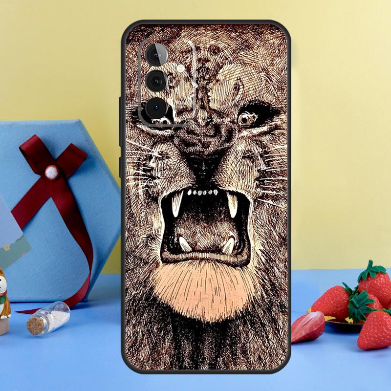 Ferocious Lion Case For Samsung Galaxy A13 A33 A53 A16 A17 A54 A34 A14 A15 A35 A55 A52 A12 A32 A26 A36 A56
