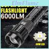 Led Shot Flashlight Long 6000lm Usb Rechargeable Zoomable Camping Lantern Waterproof 5modes Torch Outdoor Power Bank18650 Laser Light