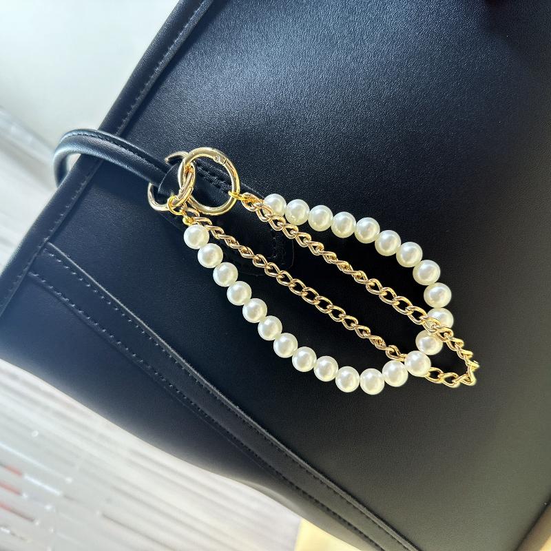1/2Pcs  Pearl Cherry Lace Keychain Chain Bag Charm Braided Rope Fashionable Keychains For Backpack Pendant Accessories