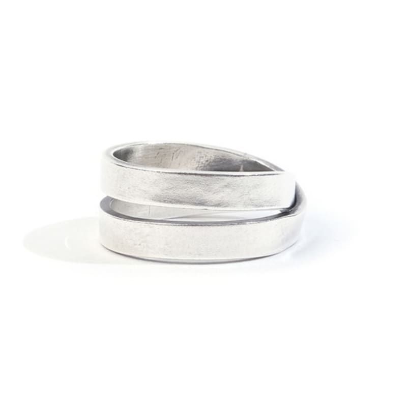 SEWNSWEN SILVER CROSS BANDAGE RING
