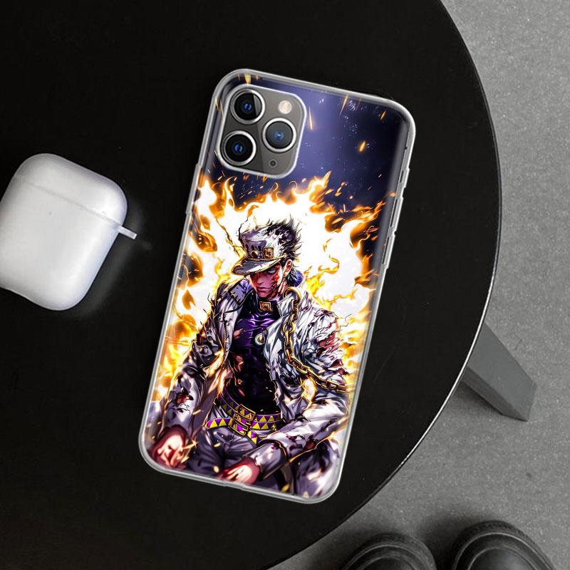 JoJo's Bizarre Adventure Kujo Jotaro Phone Case Cover for iPhone 11 12 13 Mini 14 15 Plus 16 Pro Max 17 Air 7 8 + SE Art Customi
