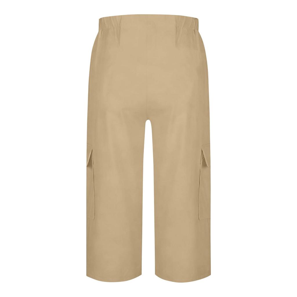 Damen Cargo-Caprihose Mit Taschen Leicht Schnelltrocknend Reise Wandern Sommerhose Für Freizeit