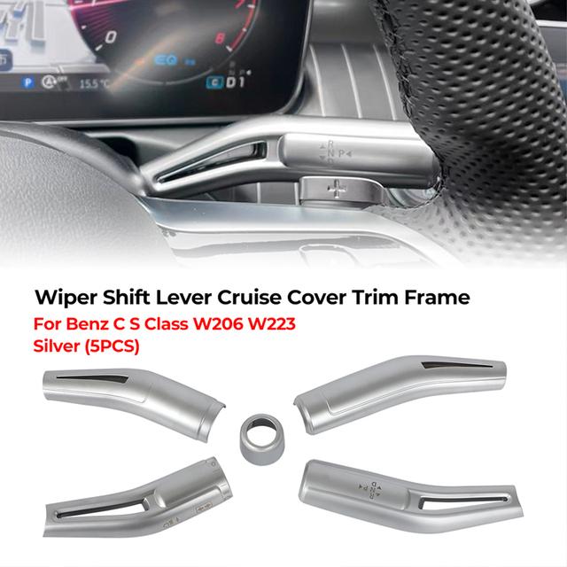 For Mercedes Benz C S Class C-Class W206 S-Class W223 -2023 Shift Lever Wiper Rod Interior Covers Stickers Trim ABS Plastic