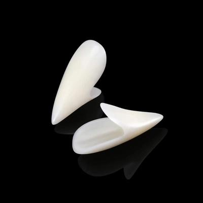 1 Pair Halloween Vampire Teeth Fangs Dentures Prop Party Costume DIY Cosplay Props Decor False Teeth Resin Fangs With Solid Glue