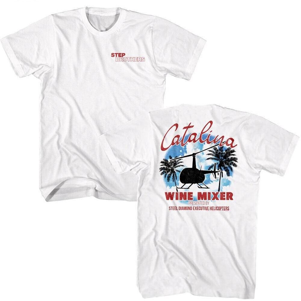 Step Brothers TShirt Catalina Wine Mixer Chopper Mens Shirts Summer Mens and Womens Loose and Breathable Tshirt Top S