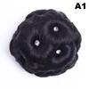 Synthetic Hair Bun Bud Hair Clips With Diamond Colorful Shiny For Women Ponytail Claw Clip Lifelike Hairpiece Styling Tools