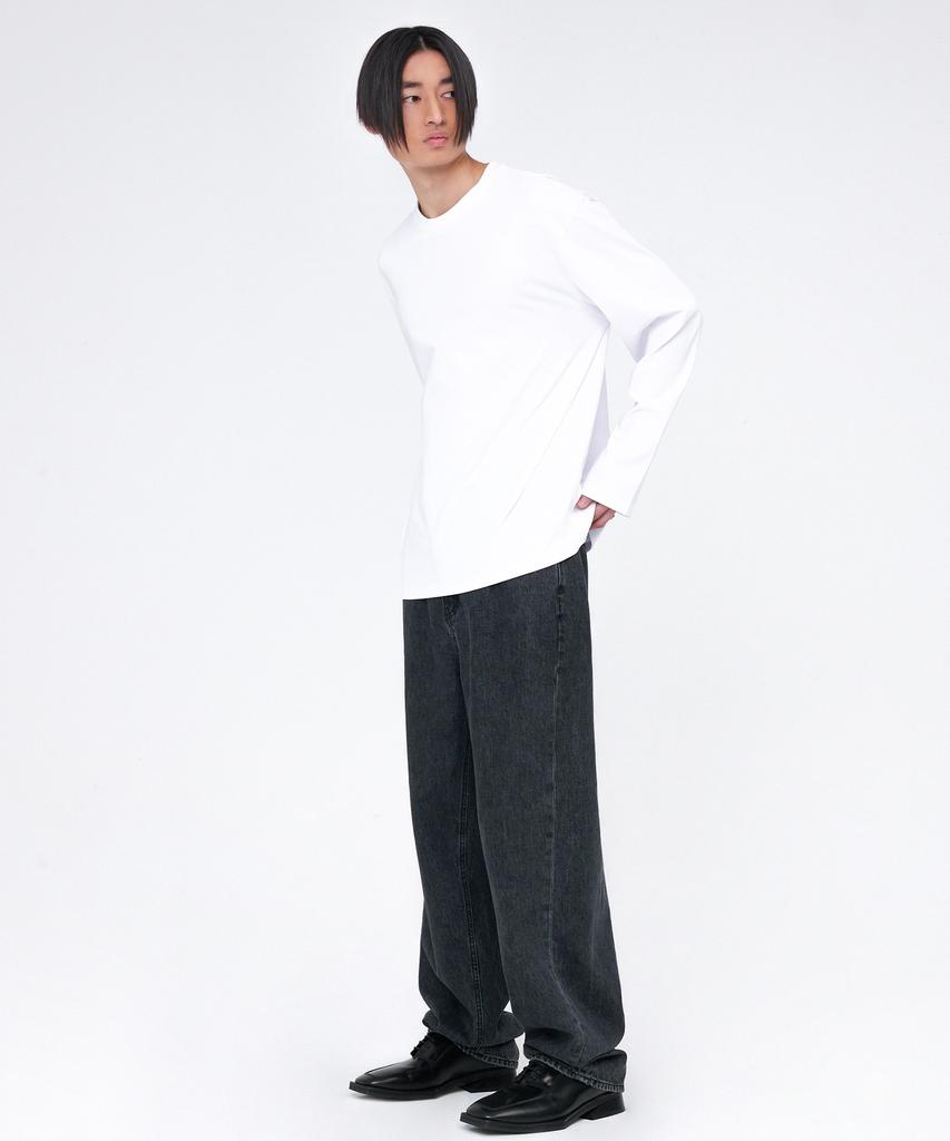 LMOOD Essential Supima Long Sleeve White