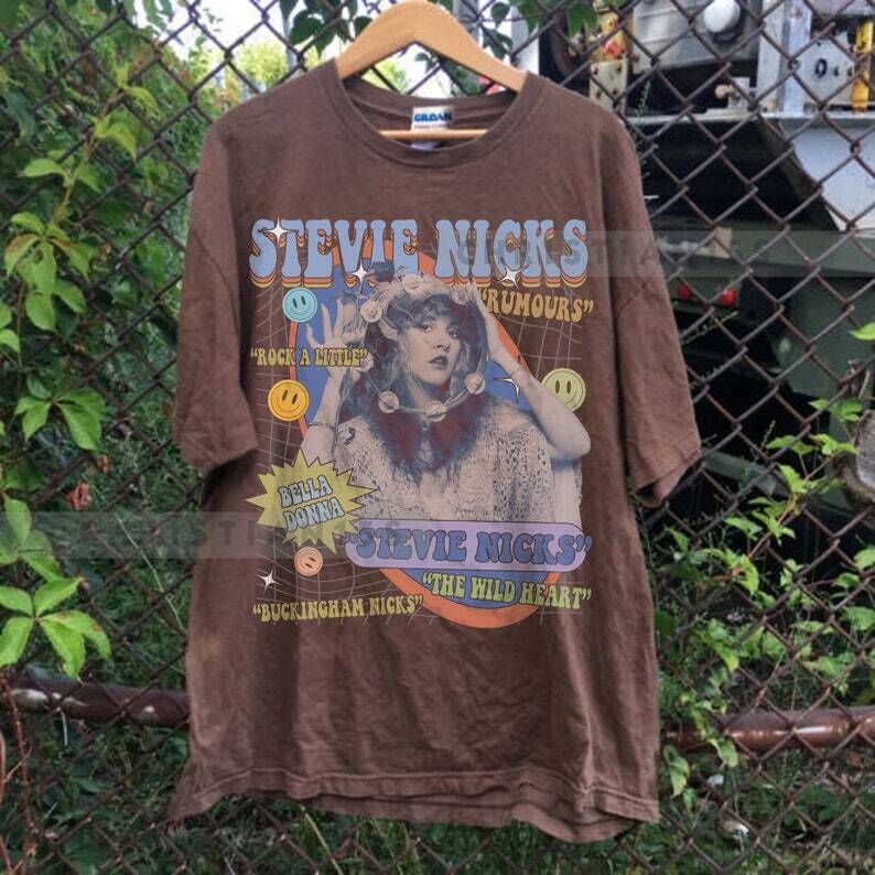 Stevie Nicks Music Shirt Fleetwood Mac Retro Graphic Unisex Tshirt S5XL KH7623 Unisex T-Shirt XXL
