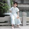 Boys' Qingluan Embroidered Short-Sleeve Hanfu Set (Top Only)