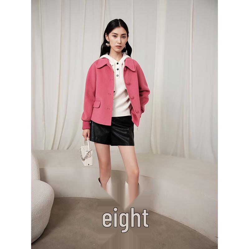 Gejin Women's Long-Sleeve Double-Faced Wool Coat