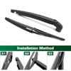 Wiper 11" Rear Wiper Blade & Arm Set Kit For Ford KA MK2 Hatchback 2008 - 2014 Windshield Windscreen Tailgate Window